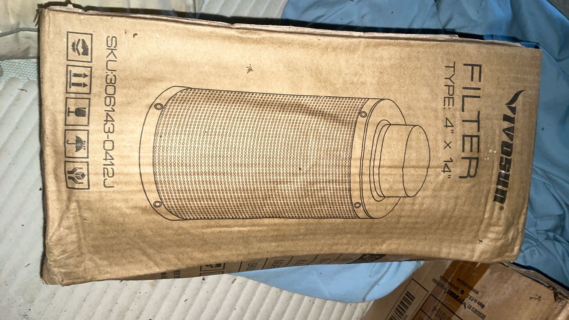 Vivosun 4x14 Black Carbon Filter For Indoor Gardening
