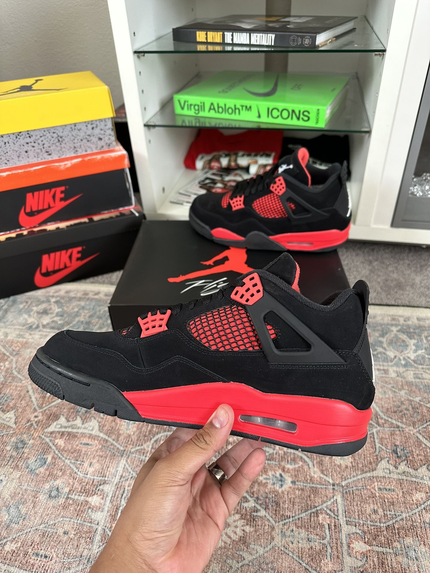 Nike Air Jordan 4 Red Thunder 9.5 10 10.5 New Supreme Box Jordan 1 11 Yeezy  for Sale in Hillsborough, CA - OfferUp