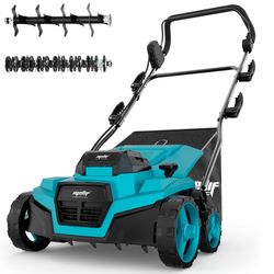 36V 15" Brushless Cordless Electric Dethatcher and Scarifier (Tool Only)