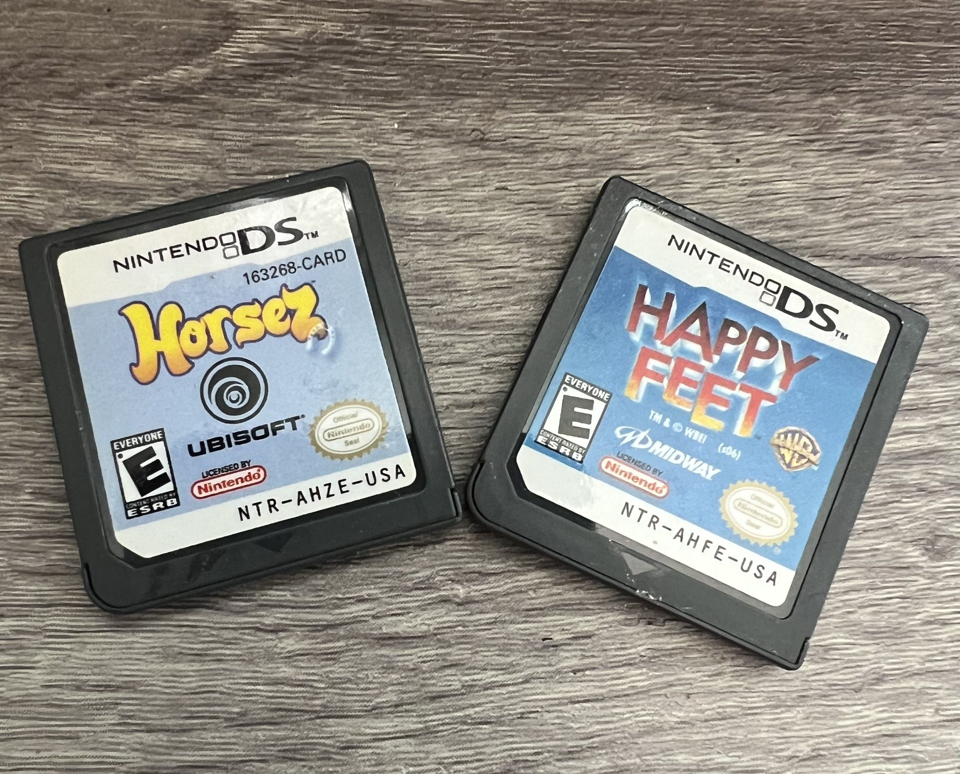 2 DS Nintendo DS Game Authentic Tested Works Horsez & Happy Feet Kids Children