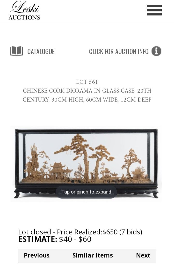 Chinese Cork Diorama