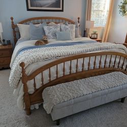 King Size Headboard, Footboard And Frame