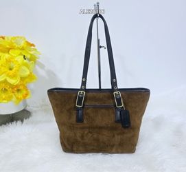 Coach Brown Suede Tote D23-9867