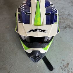 Motorcross boots and helmets