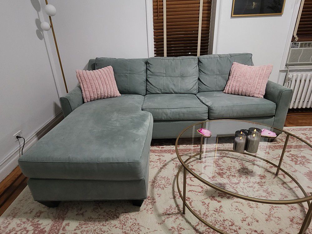 Dusty Blue Queen Size Sleeper Sofa/Pull Out Couch