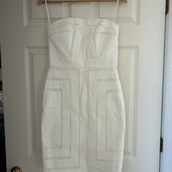 BRAND NEW WITH TAG White House Black Market Strapless Cotton Dress Size 2