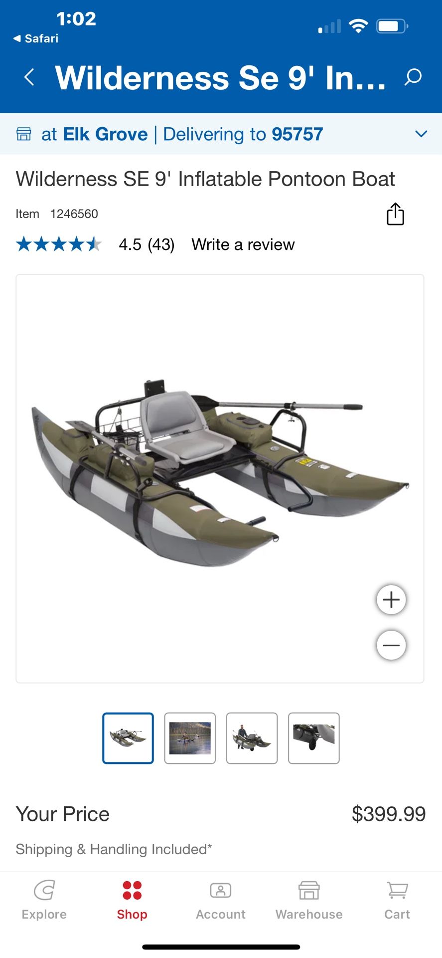 9’ pontoon boat with Salt/Fresh water trolling motor
