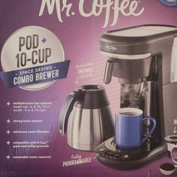 Mr. Coffee Single Serve + 10 Cup Coffee Maker NIB