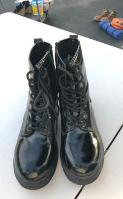 Black Combat boots size 8.5