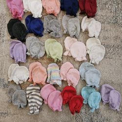 30 Baby Hand Mittens Lot