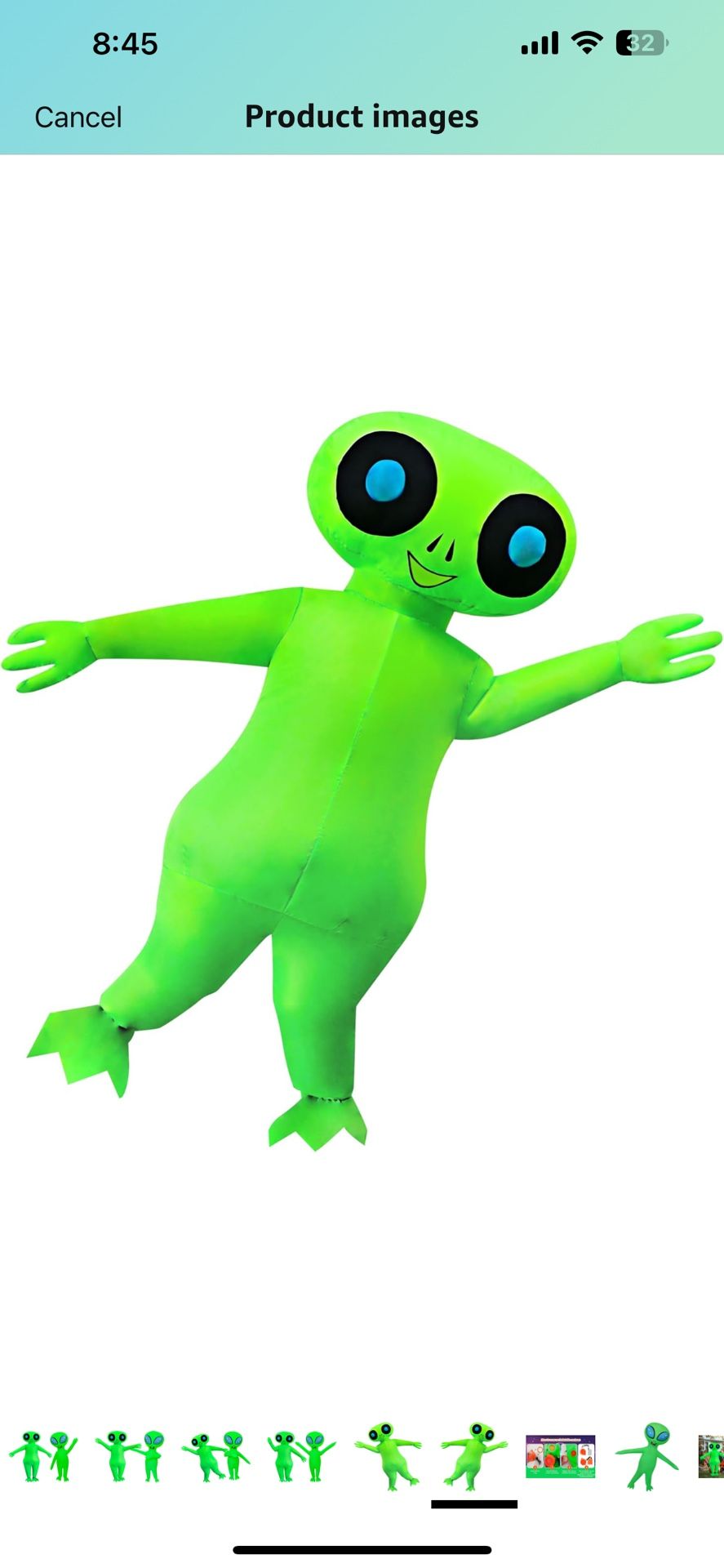 Halloween Costume Adult Inflatable Alien