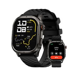 KOSPET Magic P10 Smart Watch with GPS & Compass, Stainless Steel Body, 50-Day Battery, 1.96" AMOLED, 5ATM Waterproof