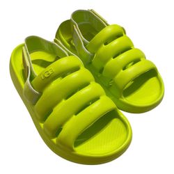 NEW UGG Sport Yeah Women's EVA Elastic Slide Sandals Lime Green Size 6