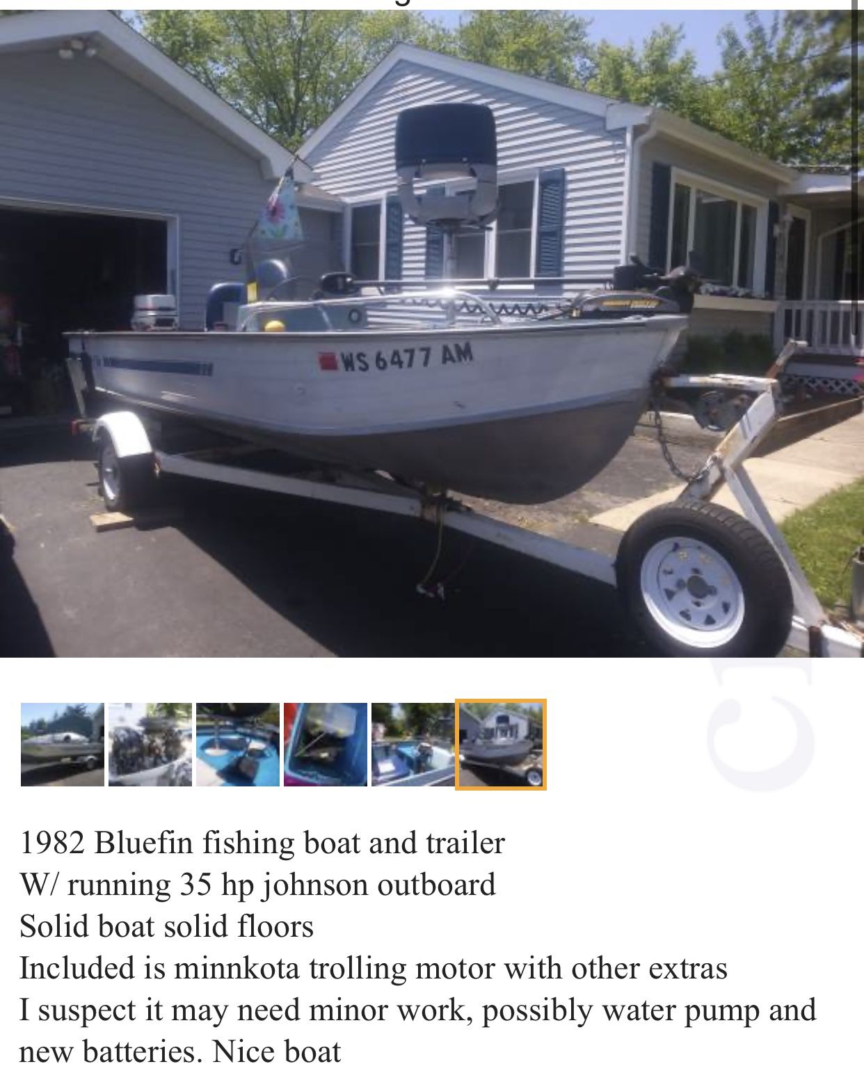 1982 Blue Fin Boat 1200 OBO Just Need Gone ASAP