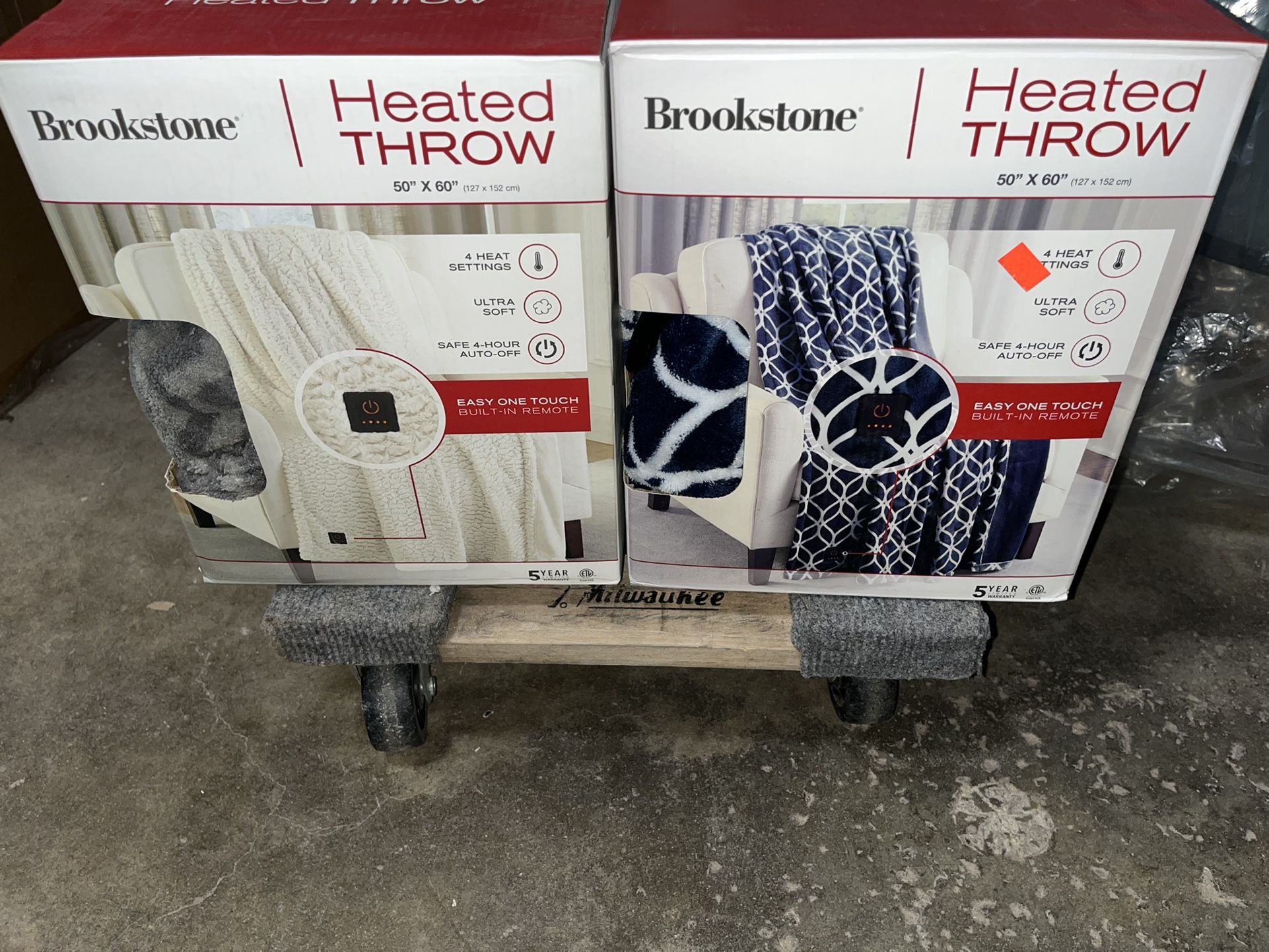 brookstone heated throw $25 each