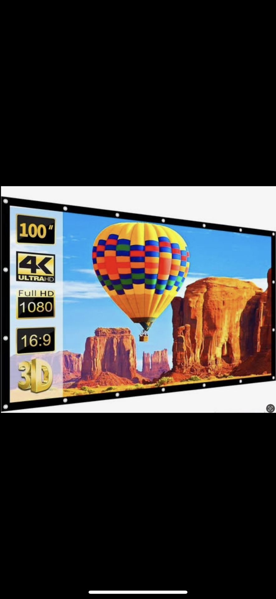 NEW 100 IN PROJECTOR SCREEN