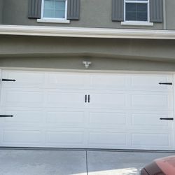 Magnetic Decorative Garage Door Hardware - 6 Pieces Carriage Accents Faux Hinges