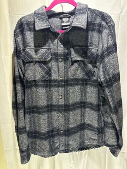 Colorado Clothing Men’s Plaid Flannel Shirt Black /Gray, Size L