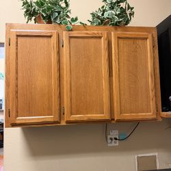 Oak cabinets