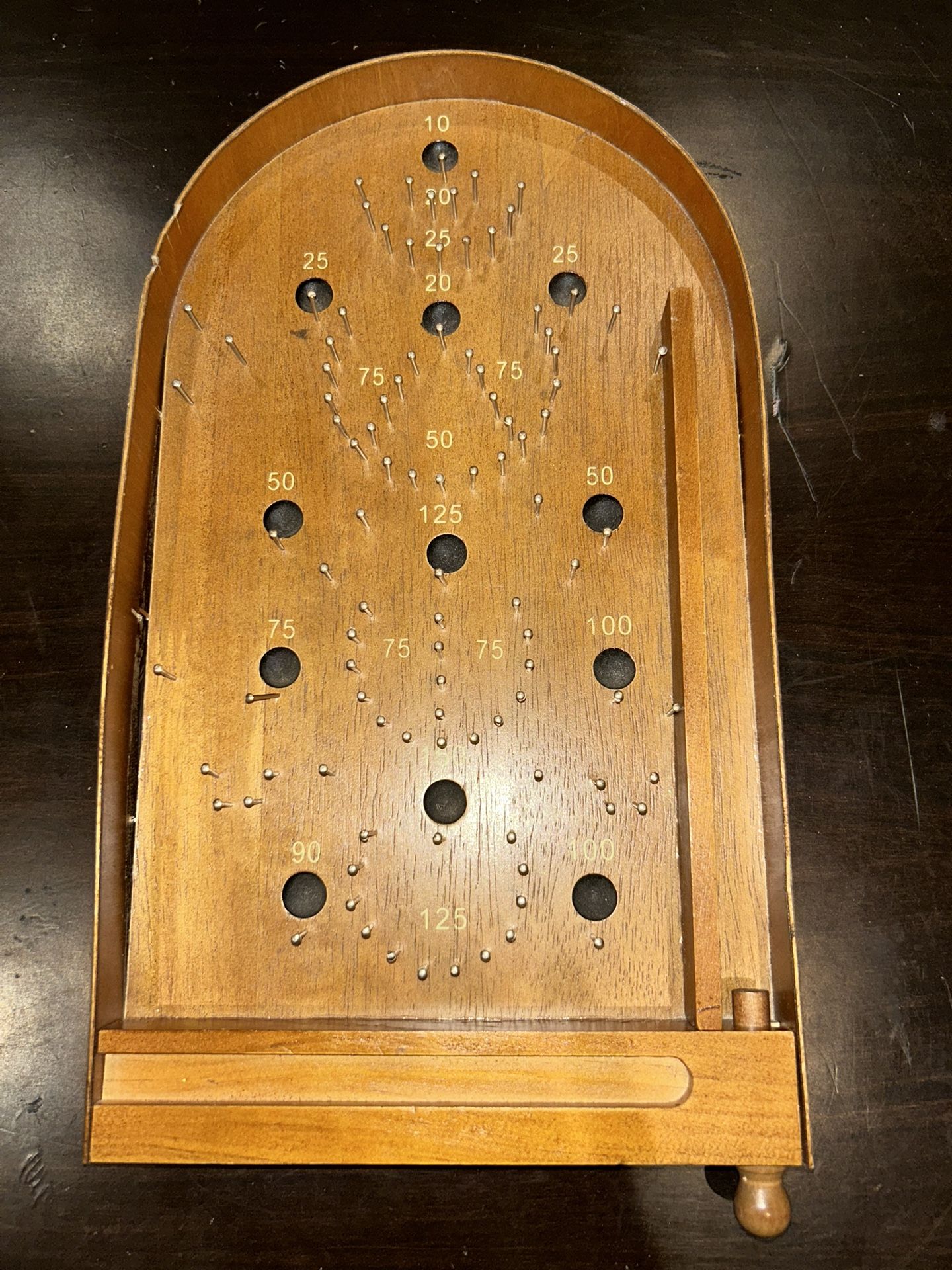 Vintage Wooden Bagatelle Pinball Game - Pinballs Not Included