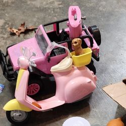 Barbies Jeep And Moped