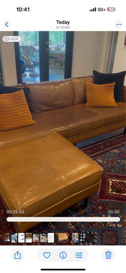 Free west elm axel couch and ottoman
