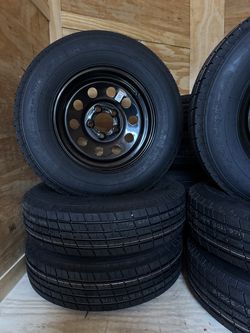 Fresh 205/75R15 Tire & 5-Lug Wheel Assembly