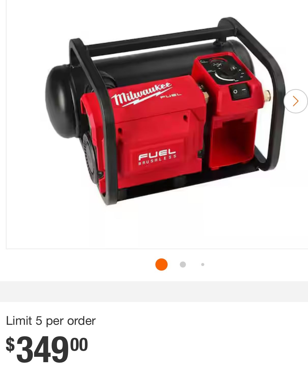 Milwaukee M18 FUEL 18-Volt Lithium-Ion Brushless Cordless 2 Gal. Electric Compact Quiet Compressor (Tool-Only