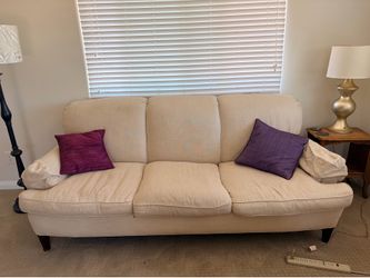 Fabric couch armchair and ottoman set
