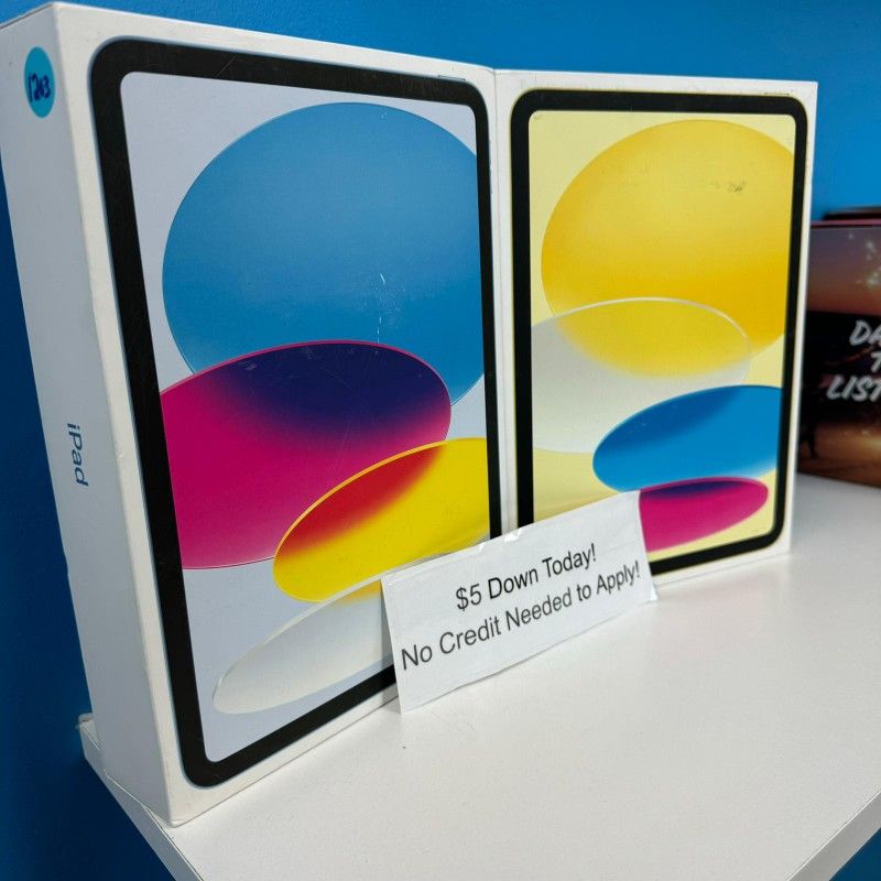 Apple IPad 10th Generation Tablet New - Payments Available - Pay $1 Down To take It home