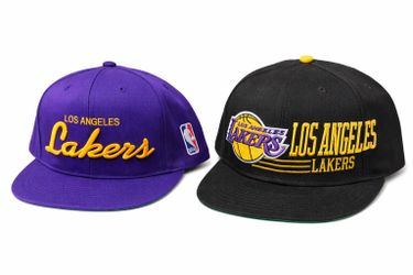 Los Angeles Lakers Snapback Hat Lot Adidas Draft Cap New Era Vintage Style