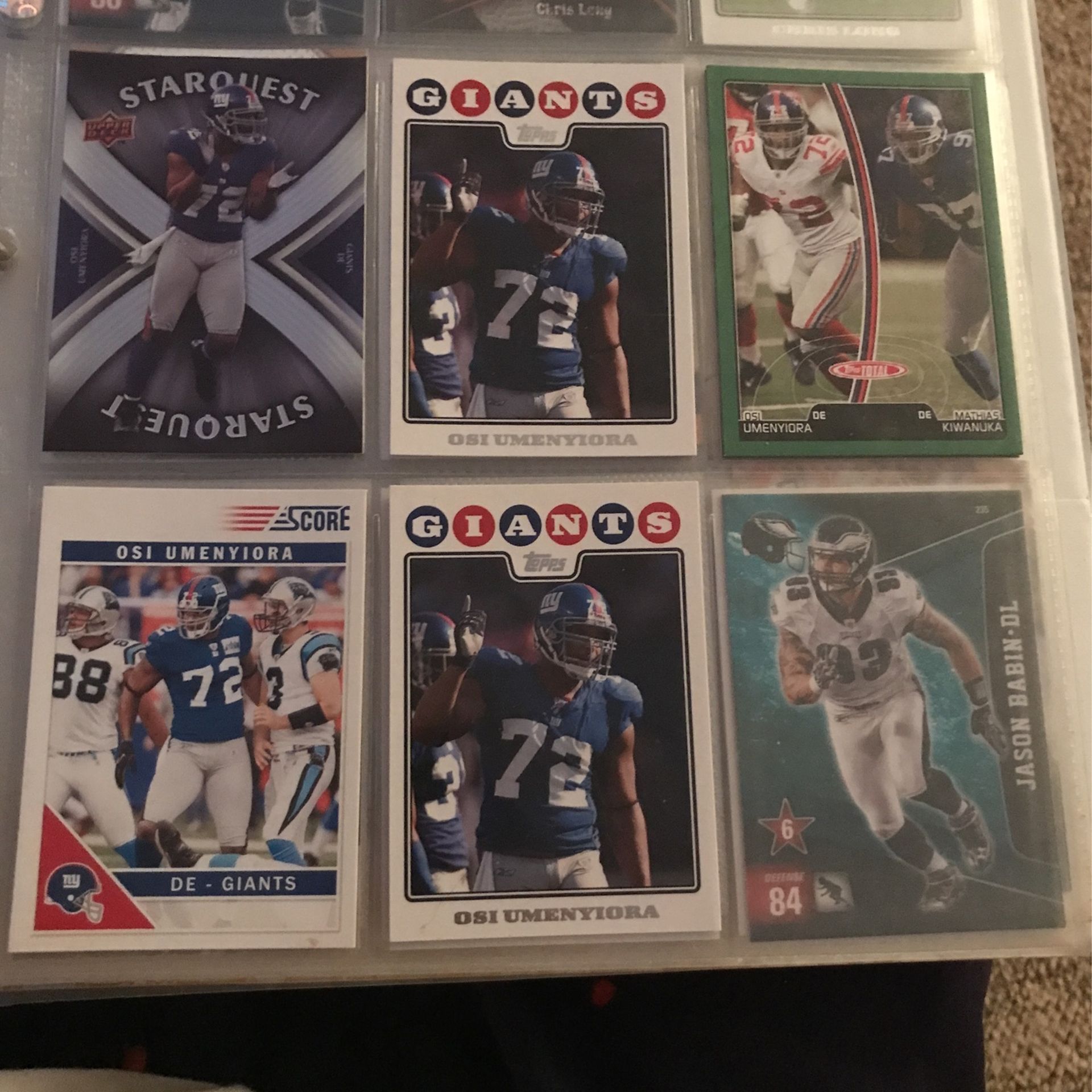 Osi Umenyiora 5 Card Lot
