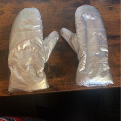 Silver Chrome Mittens