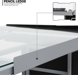 V83 $60  Drafting Table on Wheels with Storage & Side Tray - Adjustable 0-65° Glass Tabletop, Replaceable Feet Art Desk  Desk design Drafting Table Pr
