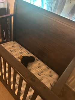 Brown Baby Crib