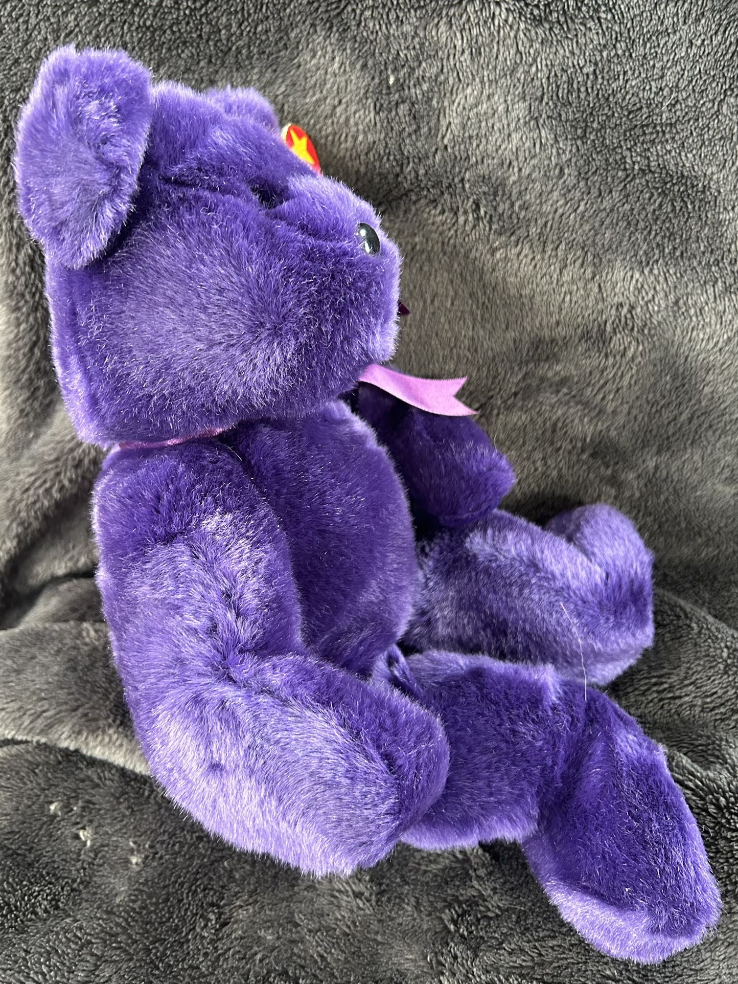 Extremely RARE Ty 1998 Beanie Baby Princess Diana Purple Bear Teddy bears