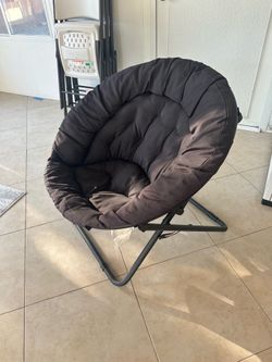 Black Papasan / Saucer Lounge Chair