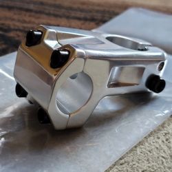NEW Bicycle Bmx Threadless Stem Silver