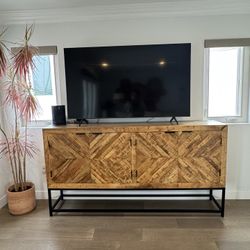 Wood Credenza Media Console 