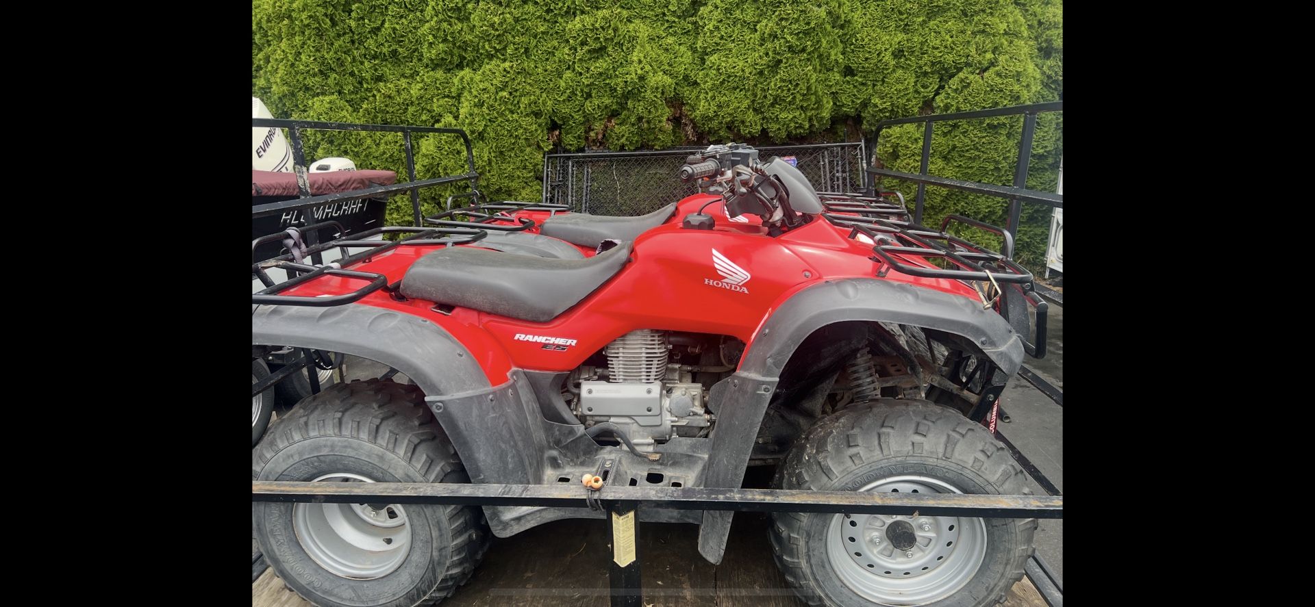 2  -  350 Honda Ranchers and trailer.  