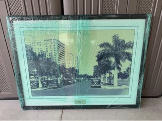 Vintage Miami Biscayne Blvd 1930 Framed Historic Photo Art