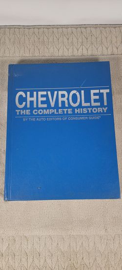 1996 hardcover edition of "Chevrolet: The Complete History" by the Auto Editors of Consumer Guide. It is a 416-page reference book featuring extensive