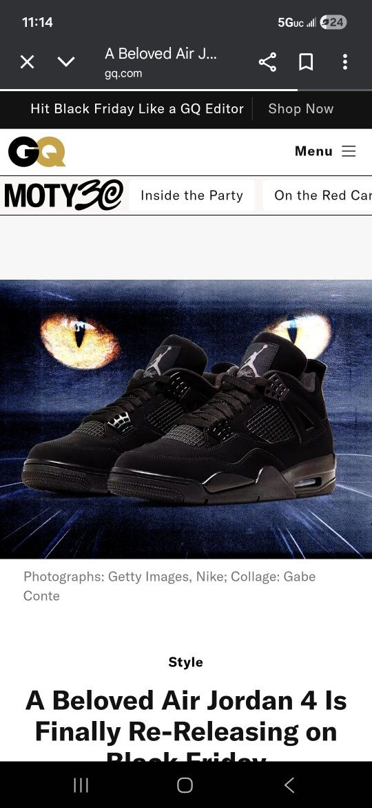 Jordan Black Cat 4. Make An Offer