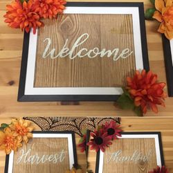 Handmade Fall Wall Decor & Storage Bin