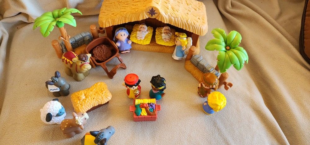 Fisher Price Little People Deluxe Christmas Story, Nativity Playset With  Light, Music and Figures for Toddlers Ages 1 and Up - Toys