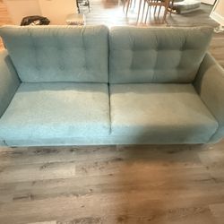 La-Z Boy Turquoise Sleeper Sofa 