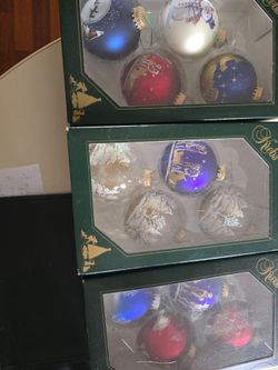KREBS VINTAGE CHRISTMAS ORNAMENT SET 3