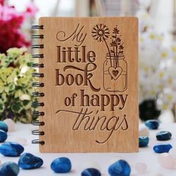 Customized wooden covered notebook