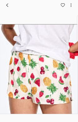 New Victoria Secret Pink Flannel Sleep Shorts Size Large 