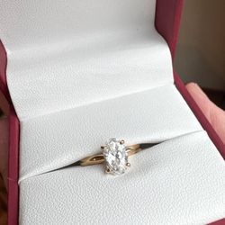 1.20 Carat Oval Mined Diamond Engagement Ring